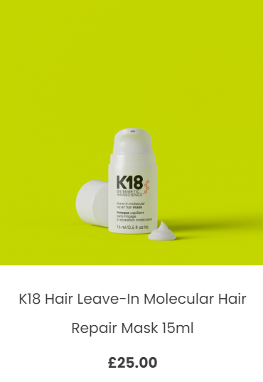 K18 Hair Leave-In Molecular Hair Repair Mask 15ml